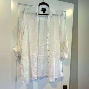 Tahari 100% Linen Top